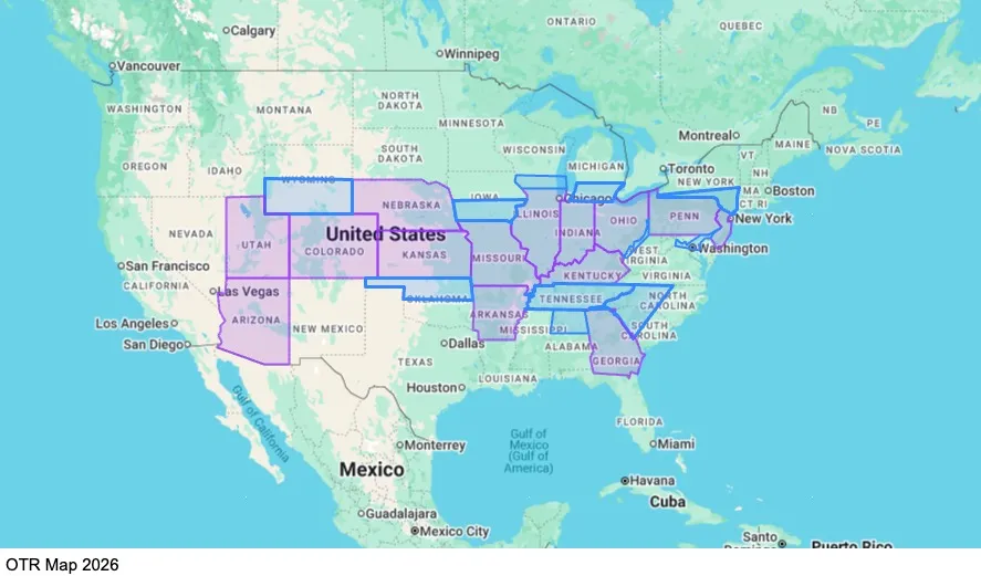OTR - Home Bi-Weekly map