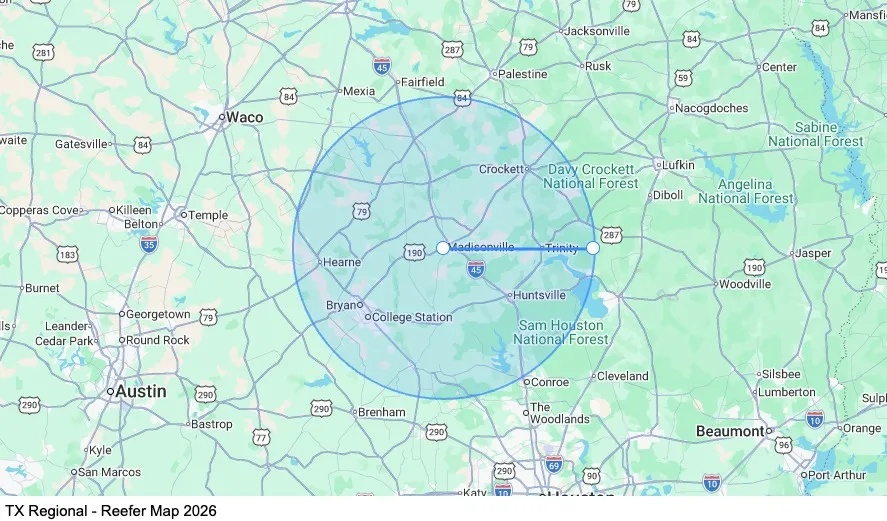 TX Local - Reefer map