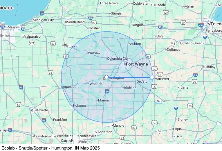 Dedicated - Shuttle/Spotter - Huntington, IN map