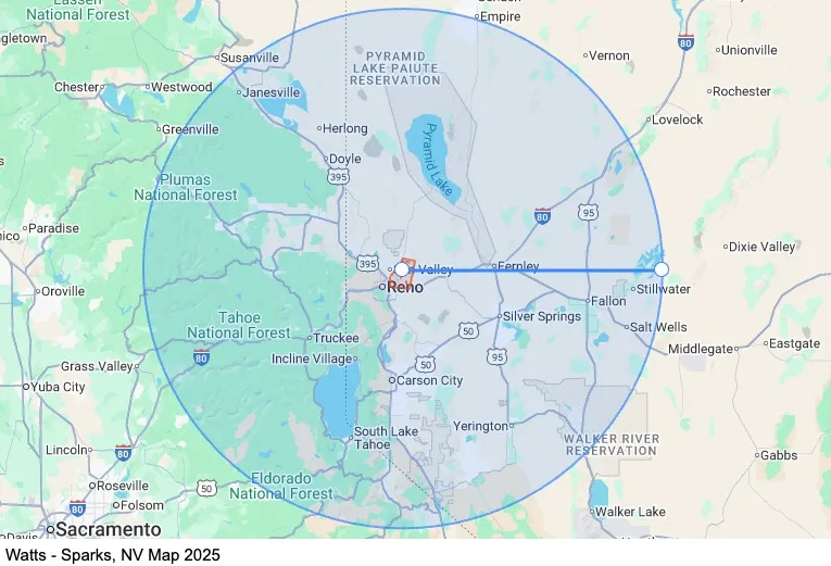 Dedicated - Sparks, NV map