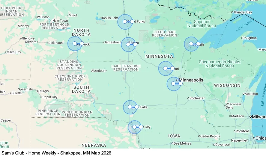 Dedicated - Home Weekly - Shakopee, MN map
