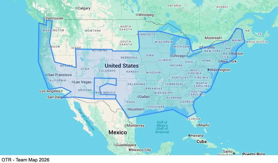 OTR - Team map