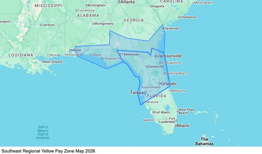 Multi-Region Home Bi-Weekly - Jacksonville Based map