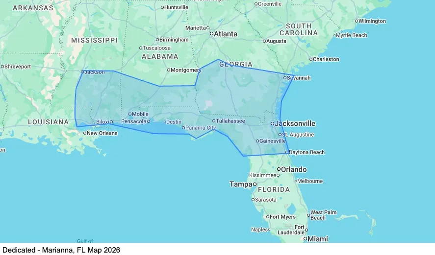 Dedicated - Home Weekly - Marianna, FL map