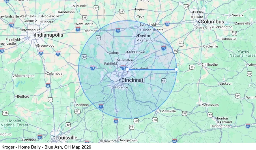 Dedicated - Home Daily - Blue Ash, OH map