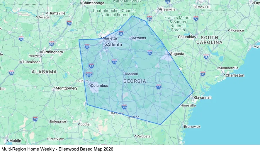 Multi-Region Home Weekly - Ellenwood Based map