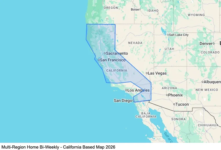 Multi-Region - California Based map