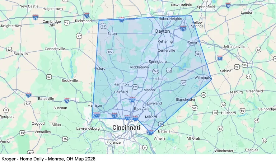 Dedicated - Home Daily - Monroe, OH map