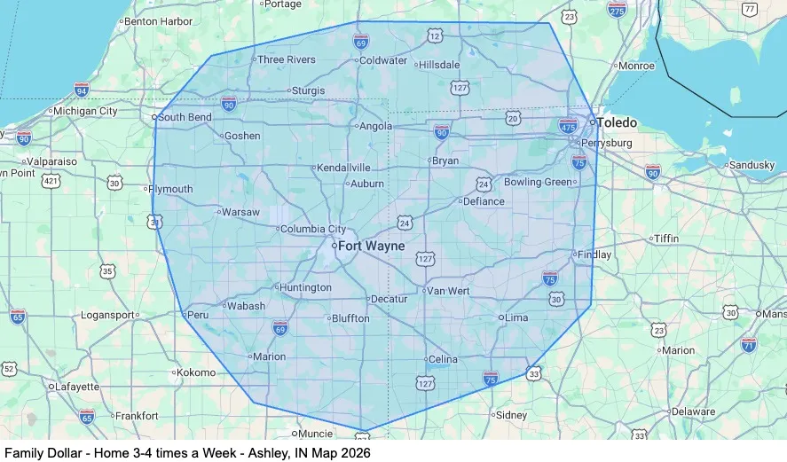 Dedicated - Home Every Other Day - Ashley, IN map