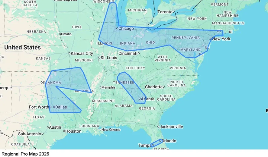 Regional - Home Weekly map
