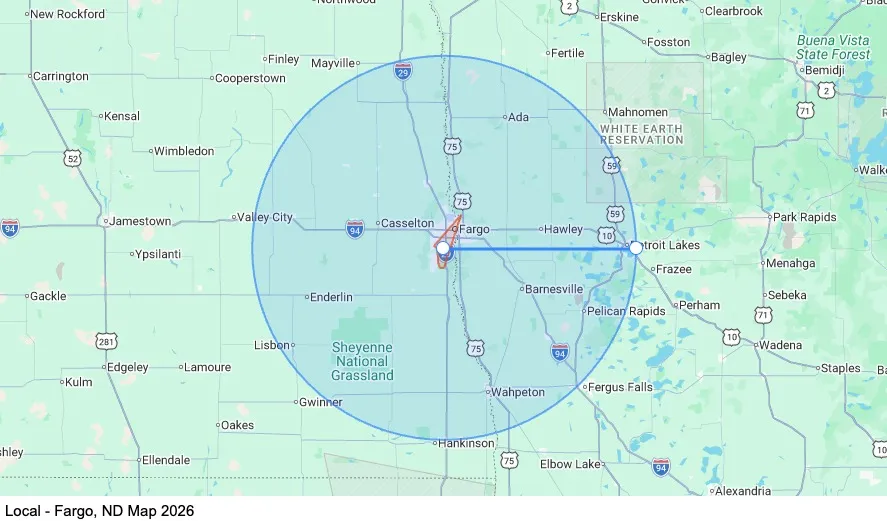 Local - Fargo, ND map