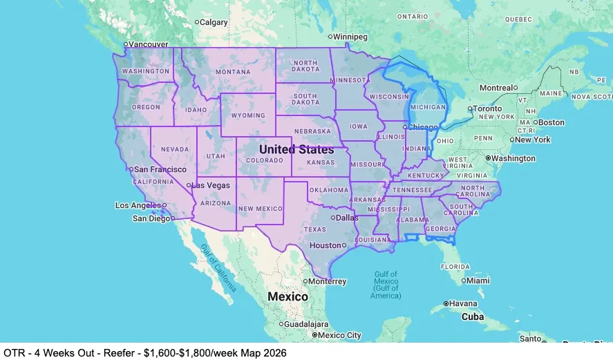 OTR - 4 Weeks Out map