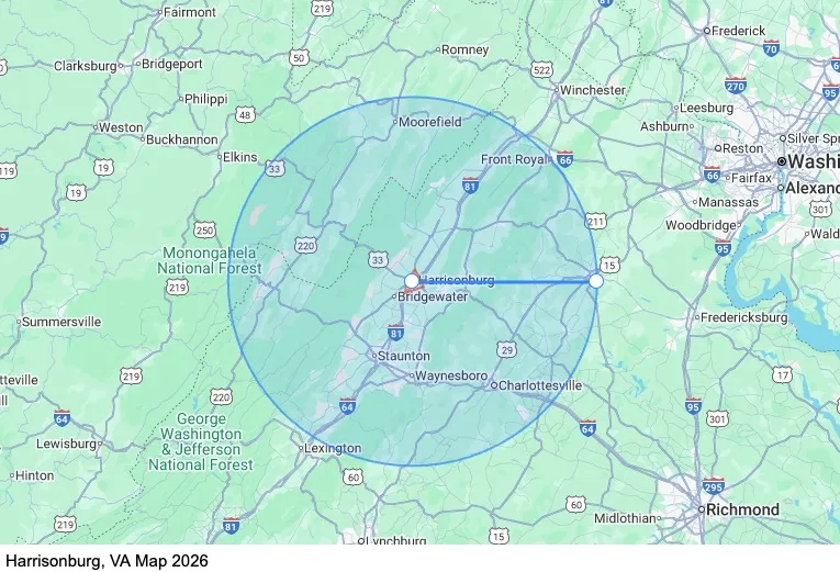 Home Weekly - Harrisonburg, VA map
