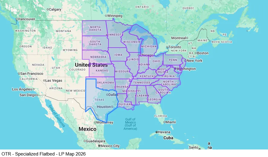 OTR - Specialized Flatbed - LP map