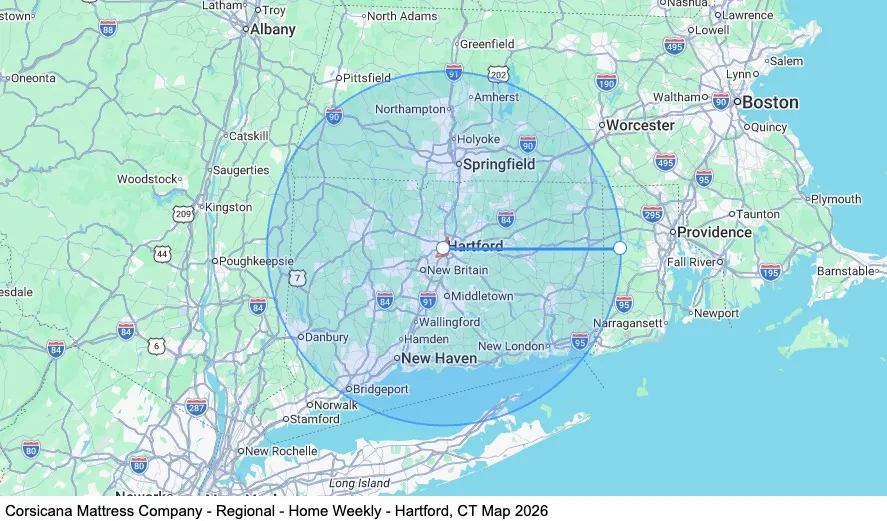 Dedicated - Regional - Home Weekly - Hartford, CT map