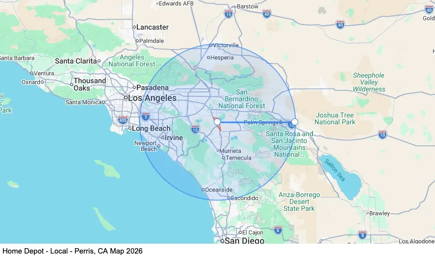 Dedicated - Local - Perris, CA map