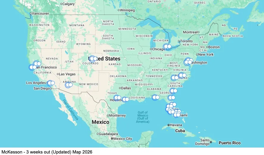 Dedicated - Teams - 3 weeks out map