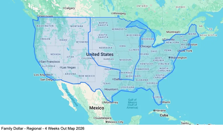 $ - Dedicated - OTR - 4 Weeks Out map