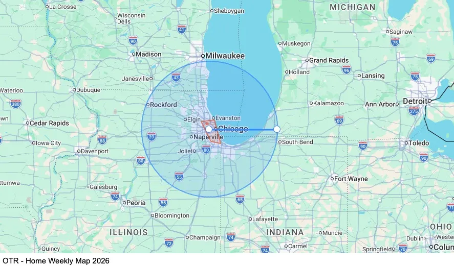 OTR - Home Weekly map