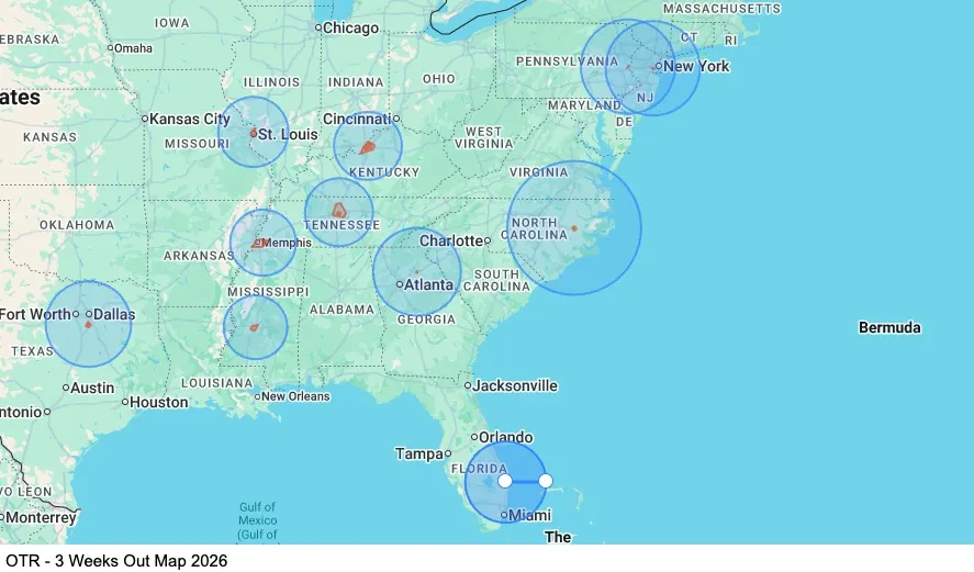 OTR - 3 Weeks Out map