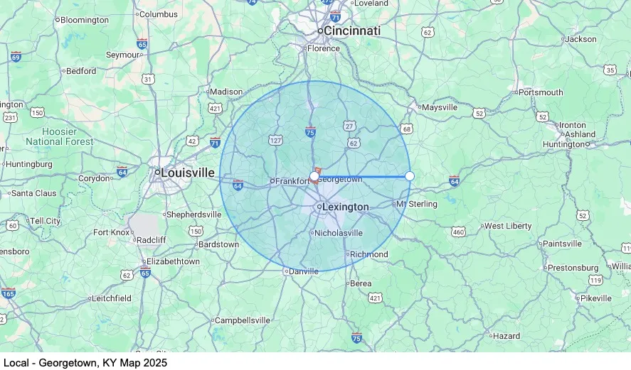 Local - Georgetown, KY map