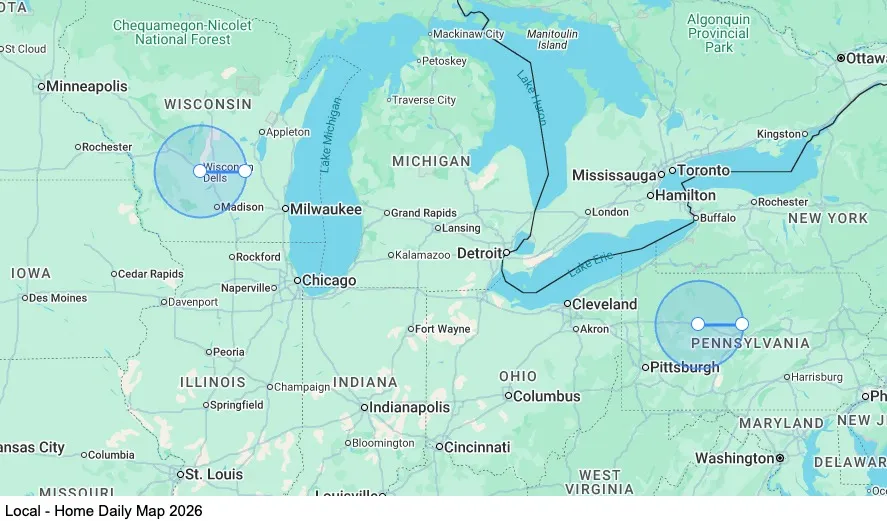 Local - Home Daily map