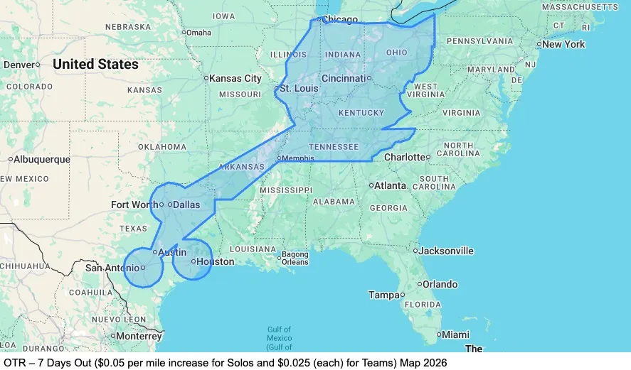 OTR – 7 Days Out map