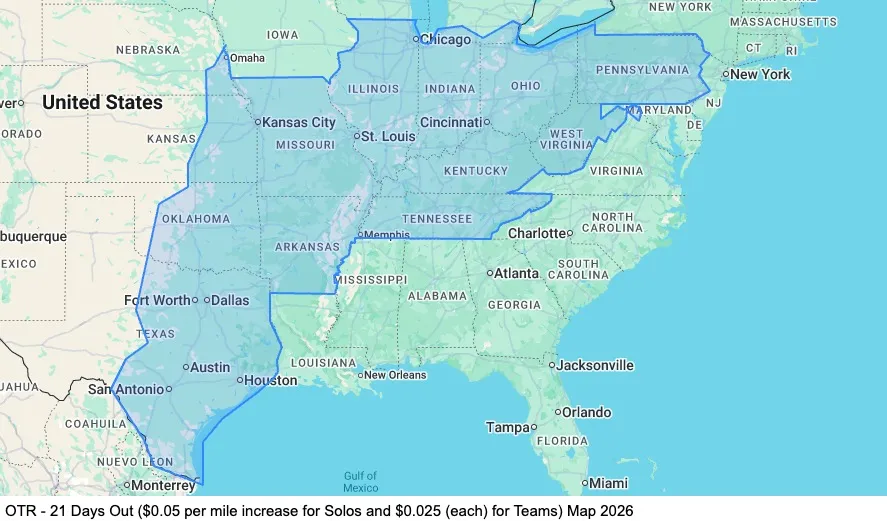 OTR - 21 Days Out map