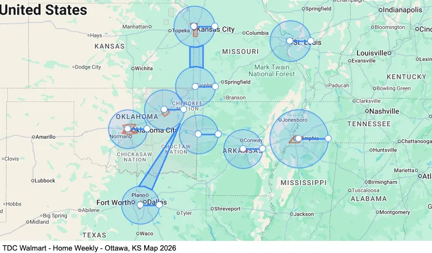Dedicated - Home Weekly - Ottawa, KS map