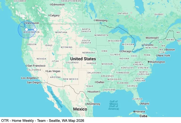 OTR - Home Weekly - Team - Seattle, WA map